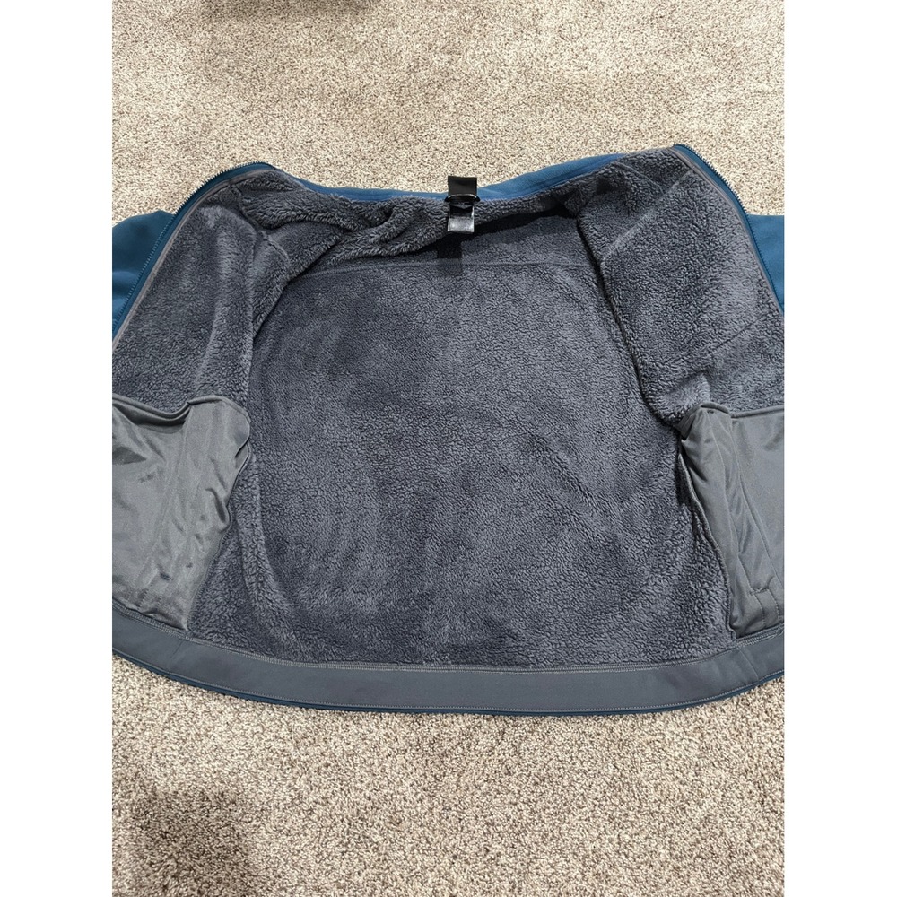 The North Face Mens Full Zip Sherpa Lined Fleece Jacket Blue Teal Large L - Picture 3 of 7